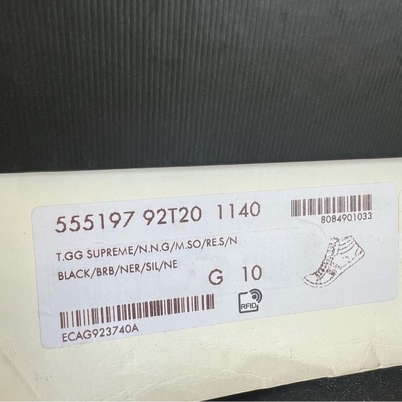 Gucci Ace Web Detail GG Supreme High top Sneakers US10 - Picture 12 of 14